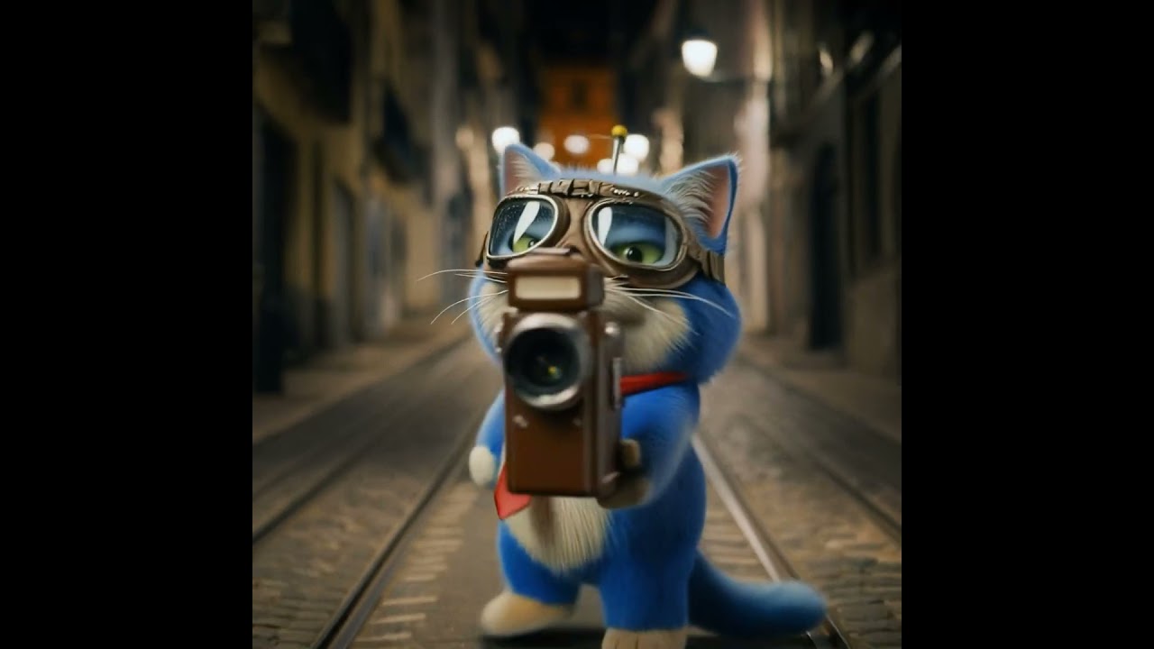 Published video thumbnail of the blue cat mascot from Ideas that Talk and Walk
